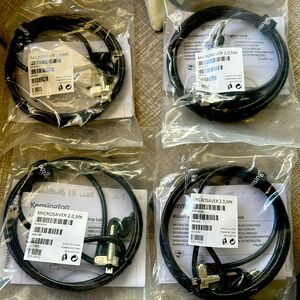 Brand New Set of 4 KENSINGTON MICROSAVER 2.0 keyed  LAPTOP LOCK SEALED PACKAGES
